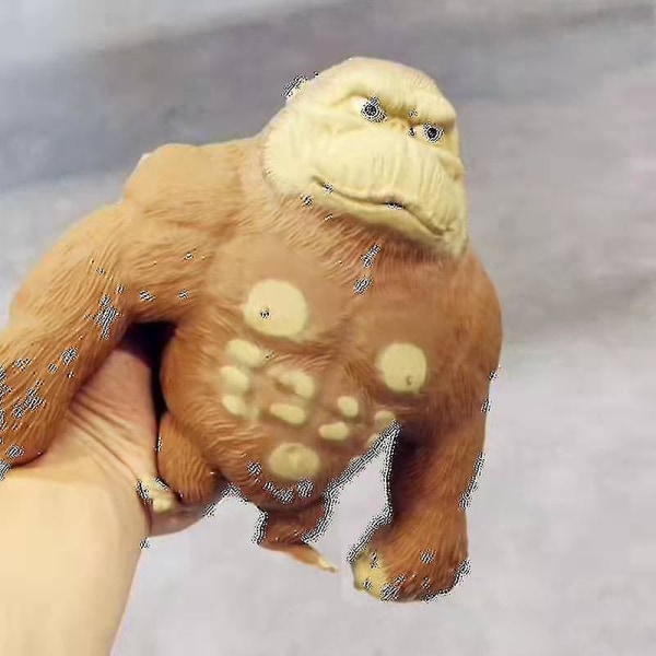 Stor gigantisk svampaktig myk Fidget Monkey Antistress leketøy Myk morsom gaveleke[HK] Brown