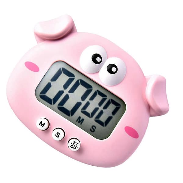 Elektronisk Timer Tegneseriegris Timer for Tidtaking 1 stk Rosa Plast[HK]