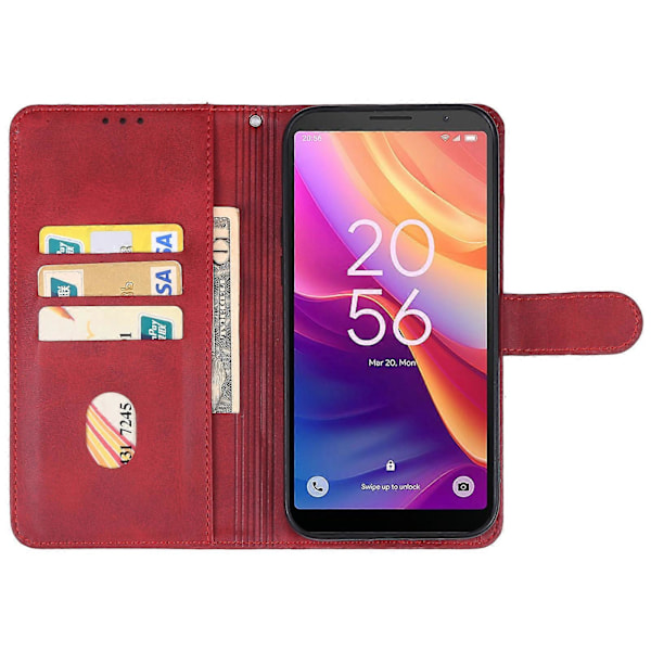 Nahkakotelo TCL 501 -puhelimelle [HK] Red