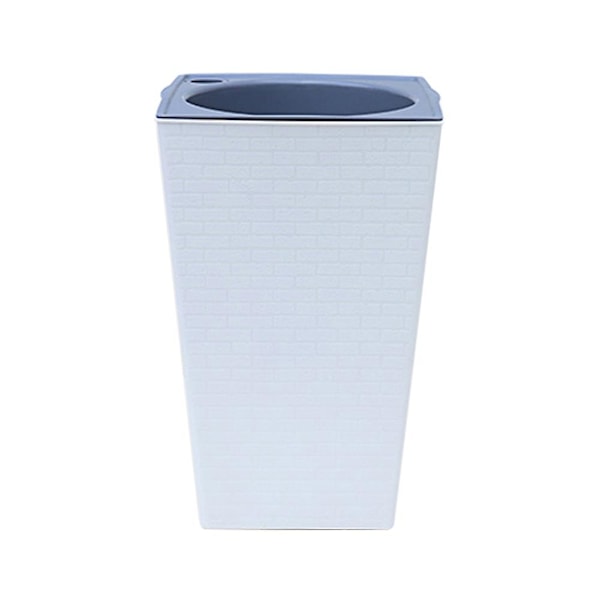 HK  Tilakuvioinen Kukkateline Metallimuovi Kukkateline Neliö Ja Korkea Malli Puutarhan Ruukkuun White Large