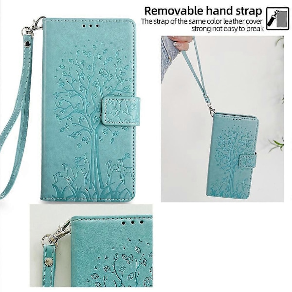 TCL 505 -kotelon lompakkoteline nahkainen kukka puhelinkuori tukkumyyjä [HK] Style D Multicolor