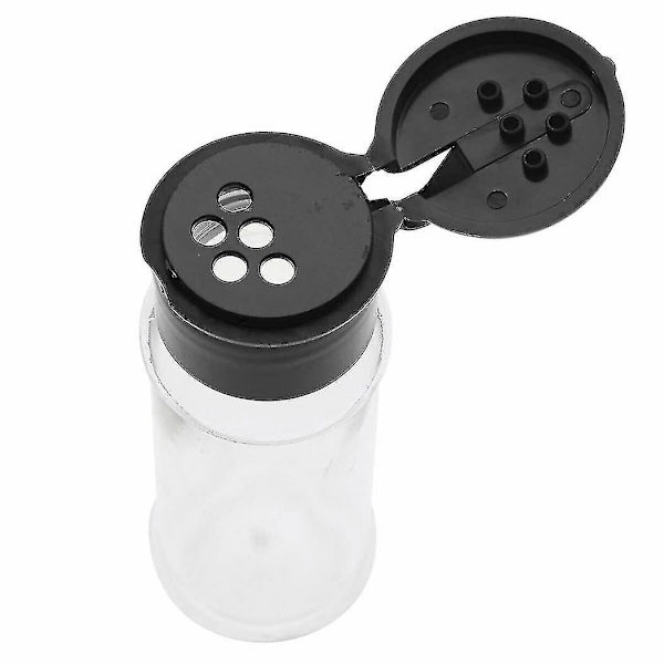 HKK  12-pack plastburkar för kryddor med lock, 100 ml kryddförvaringsbehållare flaska krydda