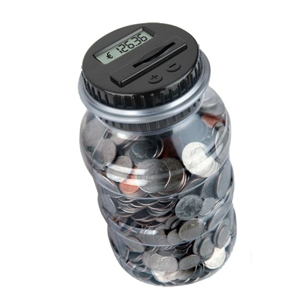 1 kpl Piggy Bank -raha-astia 1,8 l laskuri elektroninen digitaalinen Lcd Counting Coin Money Box kolikot Sto([HK])