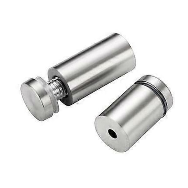 20 st Glasdistanser, Väggfäste i Rostfritt Stål för Reklamspikar, för Skyltar och Skyltvisning (Silver) 12mmx20mm[HK]