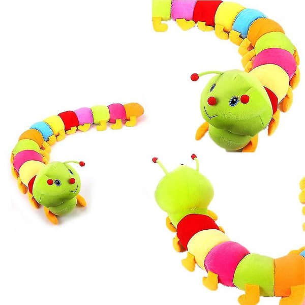 50/80/100cm Flerfarget Myk Bomulls Måler Larve Lekebarn Barn Dukke Bursdagsgave [HK] 80cm