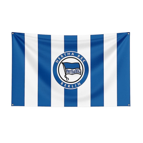 Born Pretty 3x5 Hertha Bsc Flag Polyester Trykt Racing Sport Banner Til Dekoration[HkkK] D 60 x 90cm