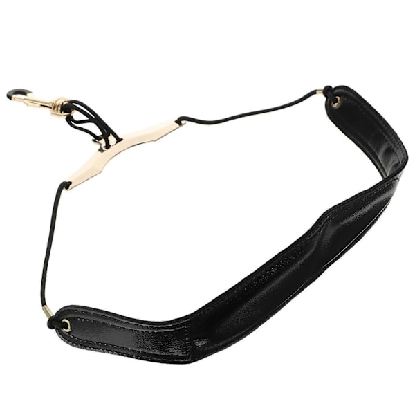 1 kpl Nahkainen saksofonin hihna Säädettävä saksofonin vyö Saksofonin hihna [HK] 23X46CM Black