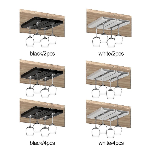 Vinstativ for oppbevaring av vinglass og barglassholder, opphengsstativ for oppbevaringsskinne[HK] white