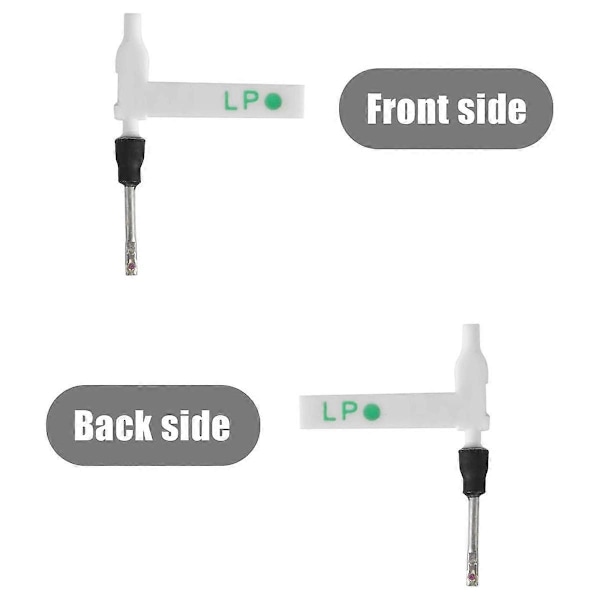 4 stk. BSR Nåle Stylus, Dobbeltsidig Platespiller Nål Erstatning Fonograf Platespiller Stylus for BSR -16 -17[HK] White