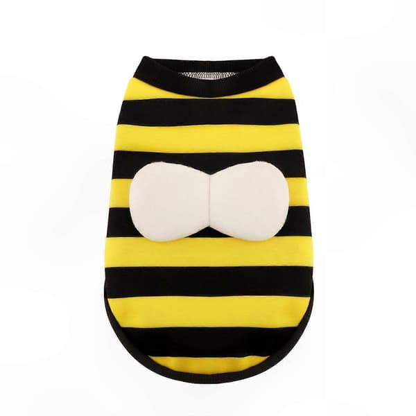 Yndig bi-tema blød to-benet pullover til hunde[HK] Yellow And Black M