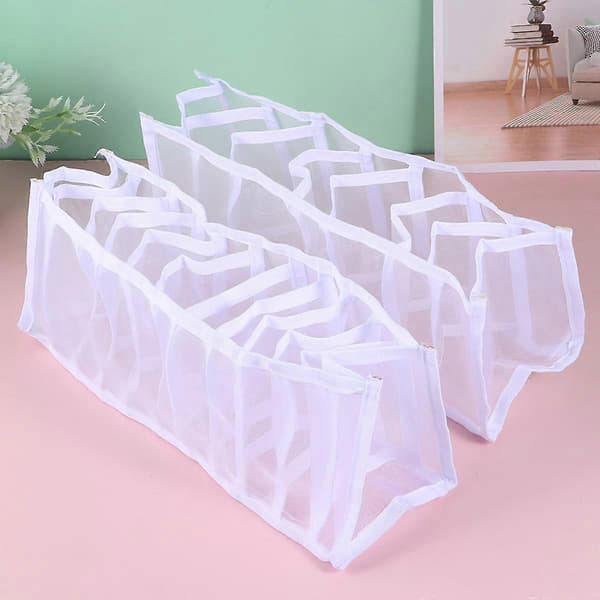 Strumpor och underkläder Organizer Nylon Förvaringslåda för förvaring 1Set Vit[HK]