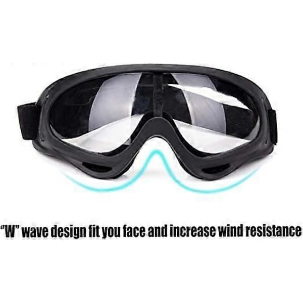 Unisex Skyddsglasögon Vindtäta UV-skydd för Skidåkning Cykling Motorcykel Snöskoter[HK]