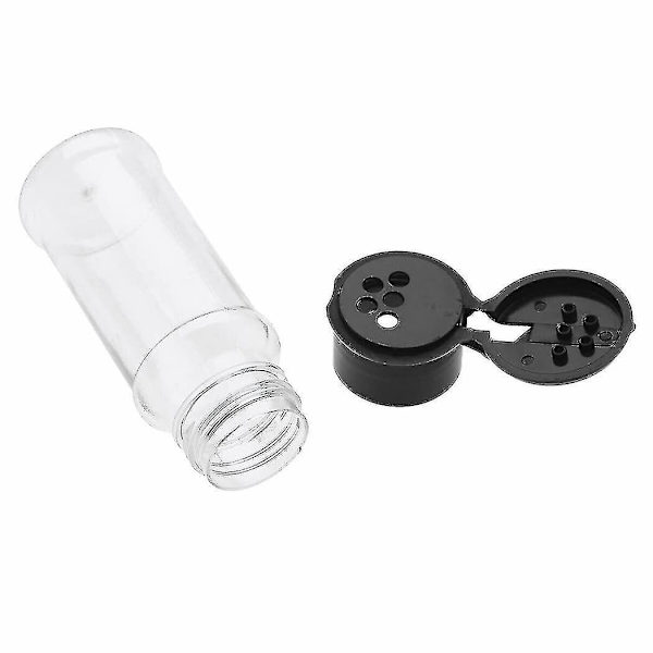 HKK  12-pack plastburkar för kryddor med lock, 100 ml kryddförvaringsbehållare flaska krydda