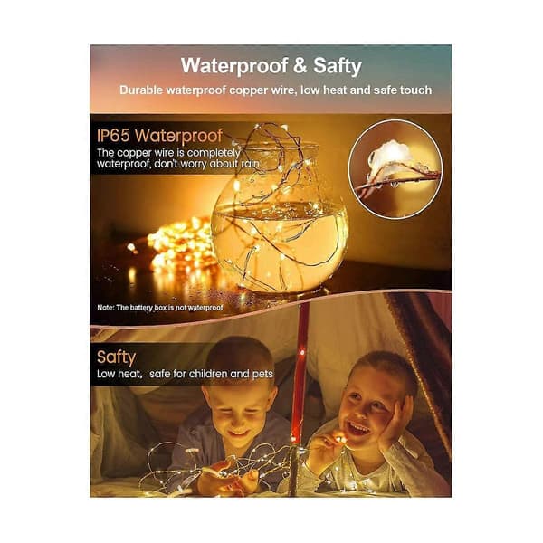 LED Mini Lights Star String 20-pack 1m 20 LED Fairy Lights för Mason Jars Jul Varmvit Present [HK]