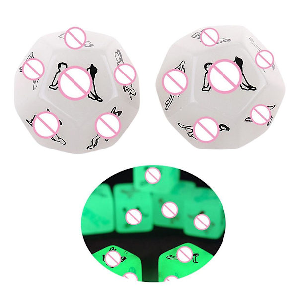 D6 D12 Glow In Dark Par Foreplay Spill Terninger For Han Eller Henne Krydret Leke[HK]