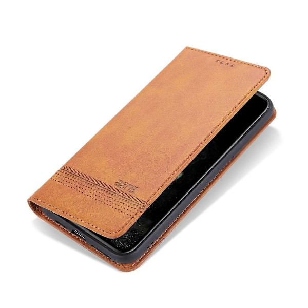 Læder Etui til iPhone 12 / 12 Pro[HK] Light Brown