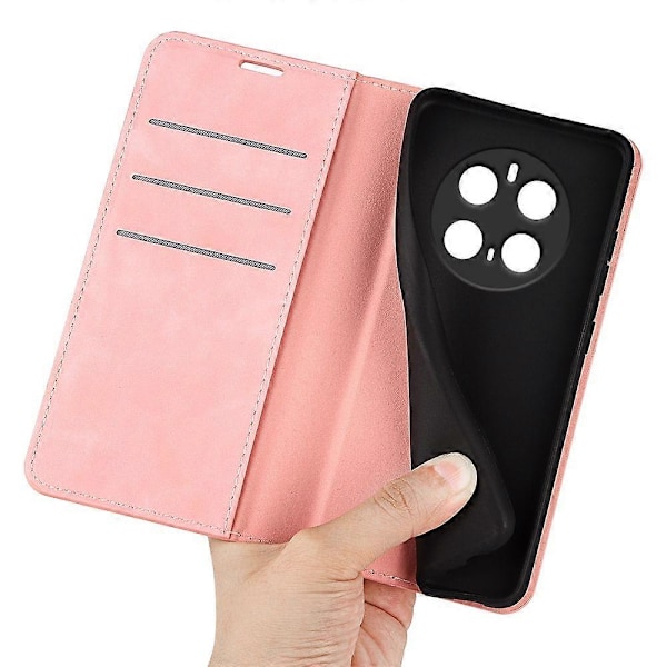 Honor Magic7 Pro 5G Kotelo Skin-Touch Nahkalompakko Puhelinkuori [HK] Pink