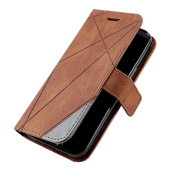 Til iPhone 12 mini Etui Wallet Læder Telefon Cover Hud-berørings Tekstur [HK] Style D Multicolor
