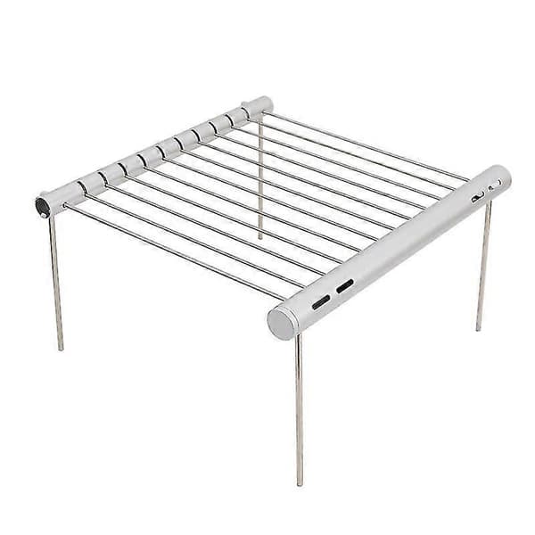 Grill, Rostfritt Stål Bärbar Grill Campinggrill (1 st, Silver)[HK]