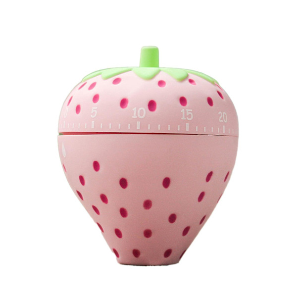 Kjøkken Timer 360 Grader Roterende Plast Mekanisk Timer Alarm[HK] Strawberry