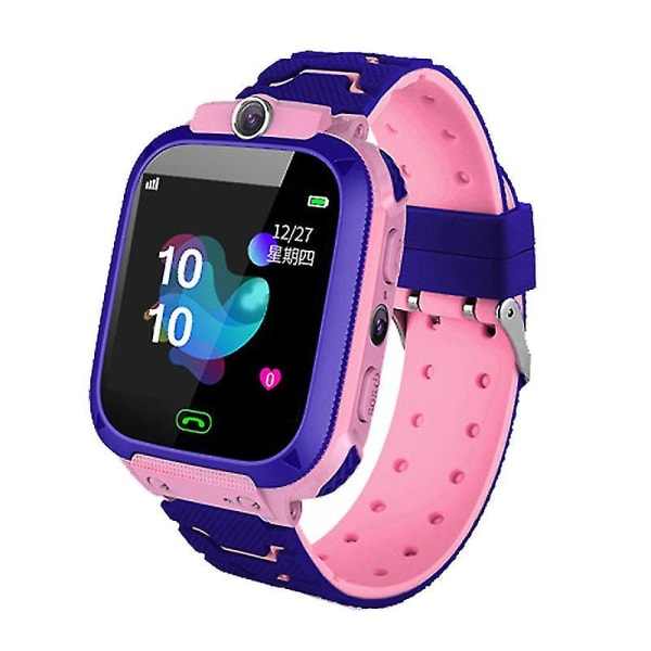 Q12 Kids Smart Watch Sos Clock Waterproof Ip67 Kids Gift for IOS Android, Pink