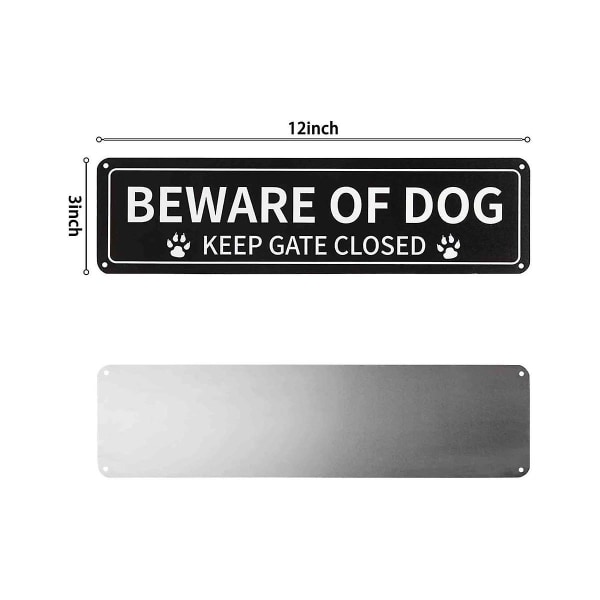 1 pakke Pass på hundeskilt, 12x3 tommer rustfritt .040 aluminiumsmetallskilt, reflekterende, motstandsdyktig mot falming([HK])