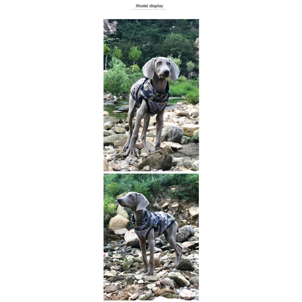 Stor hundjacka med sele Vintervarma hundkläder för Labrador Vattentät Big Dog Coat Chihuahua French Bulldog Outfits Kamouflage[HK] Kamouflage 2XL