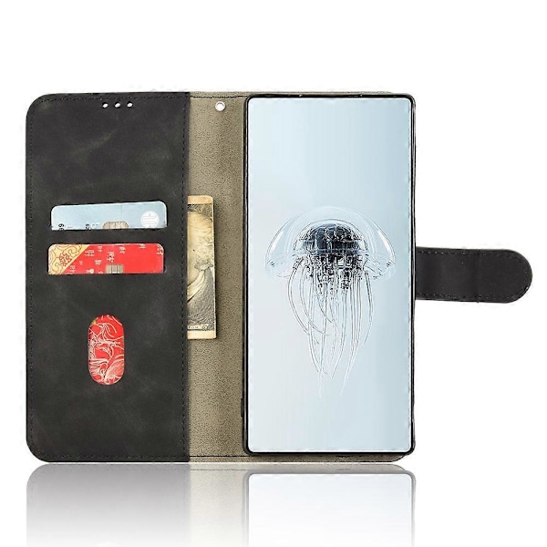 ZTE nubia Red Magic 10 Pro 5G Nahkakotelo Ihoa myötäilevä Pudotussuoja Lompakkokotelo [HK] Style A Multicolor
