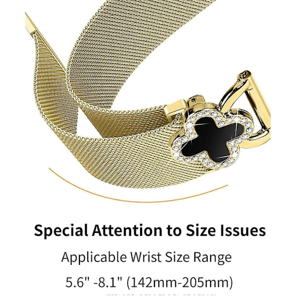 Til Garmin vivoactive 5 GarminActive 5 Milanese Rem Elektropletteret Urrem med Kløverforbindelse Multicolor Gold Black Shell