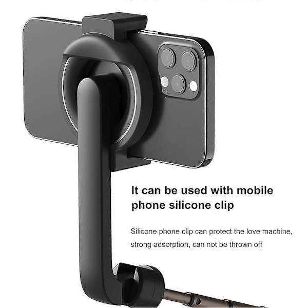 Lille Magnetisk Selfie Stick til Telefon Kraftig Bærbar Selfie Stick til Rejser Strand[HK] Black