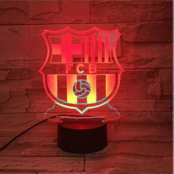 HKK Fc Barcelona Usb 3D Anime Night Light Atmosphere Led Bordlampe