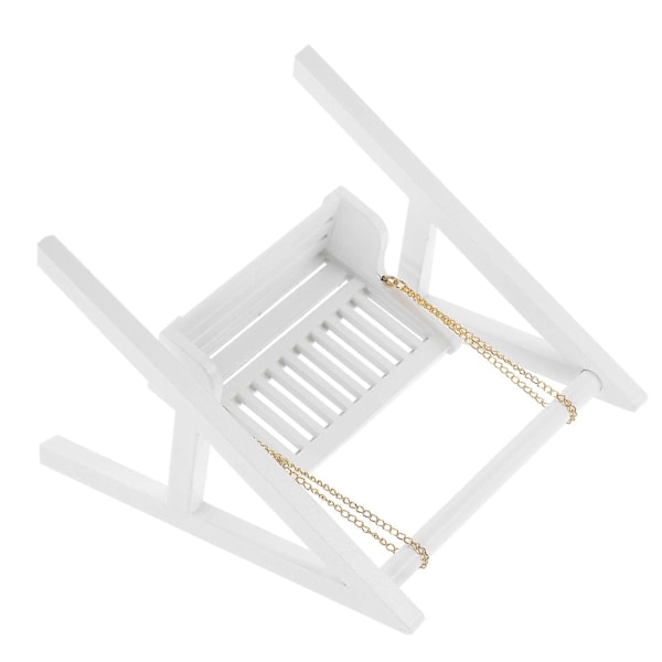 Dockhus Miniatyr Gunga Låtsas Gunga Dockgunga Mini Gunga Leksak Dockhus Möbler[HK] 16.00X12.30X11.00CM White