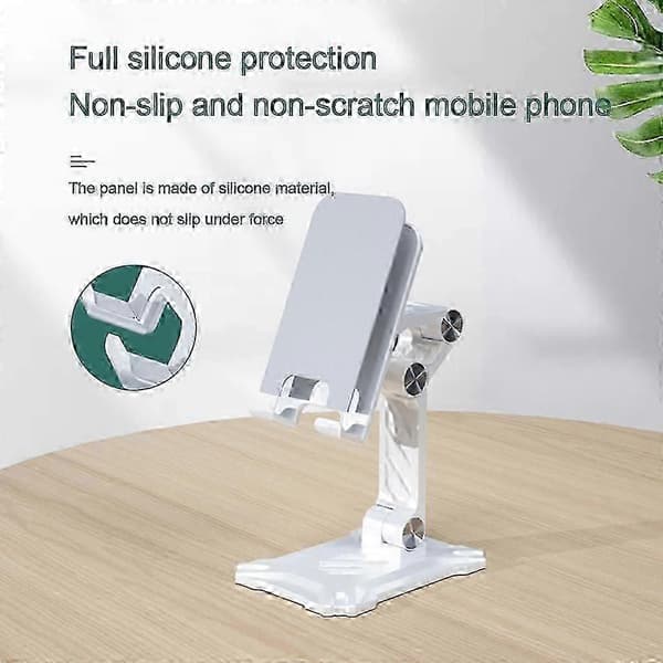 Vikbart telefonhållarställ Halkfritt bärbart mobiltelefonställ för skrivbord[HK] Black
