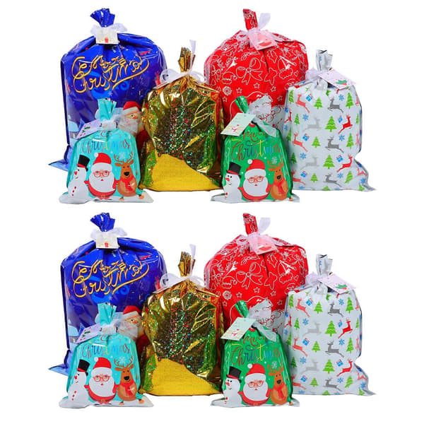 Presentpåsar med dragsko Julgodispåse Julgodispåsar Julklappspåsar Tomtepresentpåse[NC]