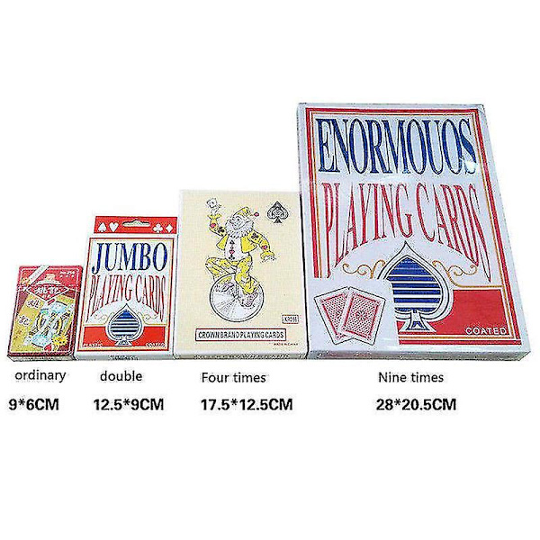 Jumbo Giant Spelkortslek, Superstort Speltema Full Deck Kort För Barn, Vuxna - Snngv[HK]