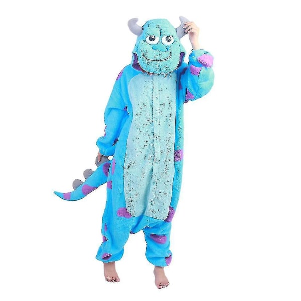 Sully Mike Kigurumis Tegneserie Onesie Unisex Par Overall Vinter Sjov Sød Hjemmetøj Monster Dyr Jumpsuit Festival Gave[HkkK] new sully S( fit 150-160cm)