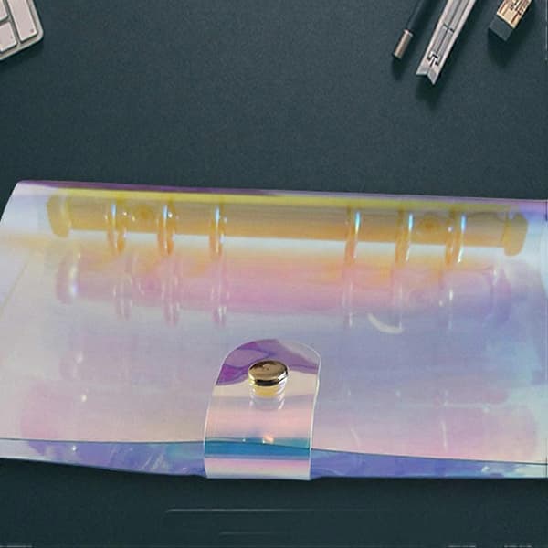 Ringbind Løsblad Multi Farve Transparent Filmappe til Kontorbrug[HK]