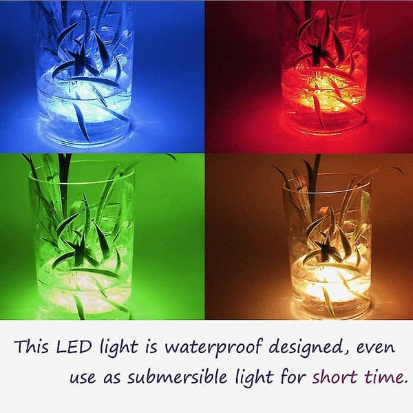 Fjernstyrede Undervandslys, 16 Multi-farver 4 Tilstande Led Lys Med Batteridrift (4-pak) [HK]