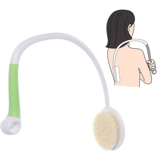 1 X ryggborste med långt handtag - Ergonomisk duschborste med mjuka borstar - Lämplig för alla delar av kroppen - Bekväm att använda([HK])