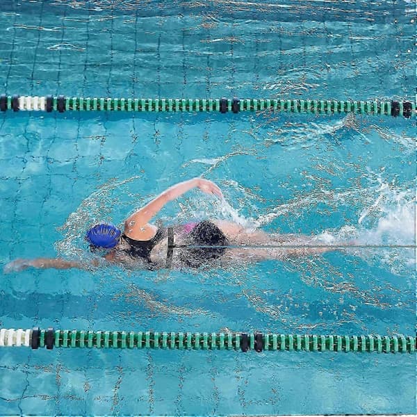 Træningssvømmebælte til pools - elastisk 3m/4m modstandssnor - God[HK] black 3m
