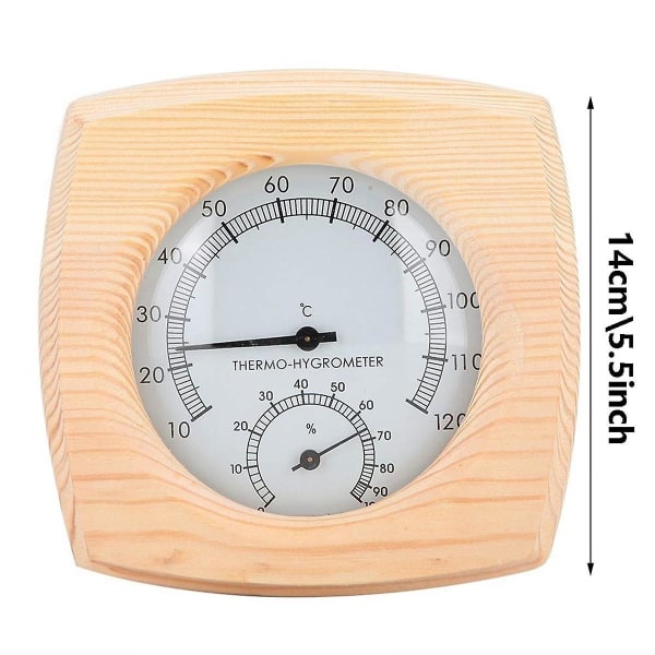 Digitalt saunatermometer med metalskive og hydrometer Hygrometer Hygrometer Hygrometertermometer([HK])