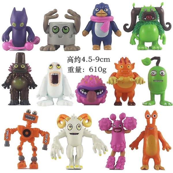 Mitt syngende monsterfigursett Leketøy Syngende monstre figurer Plastleker Dukkefigurer Wubbox Actionfigurer Maw julegave[HK] a
