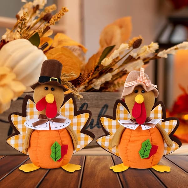 Thanksgivingpynt, håndlavet efterårsbordpynt og centerpieces, 2-pak[HK] 2 pack 2