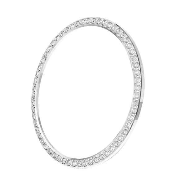 Diamantinfattad klockring i legering för 1 set silver [HK]