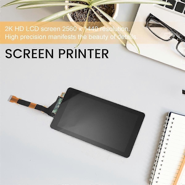 5,5 tums 2K HD LCD-skärm med 2560x1440 upplösning, för Creality LD002R / ELEGOO Mars/Anycubic fiberoptisk 3D-skrivare[HK] black