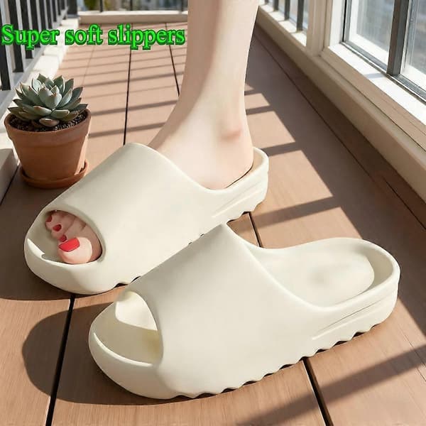 Sommermode Herre EVA Bløde Tyksålede Indendørs Hjemmesko & Dame Yeezys Style Sandaler Strand Komfort[HK] 46-47