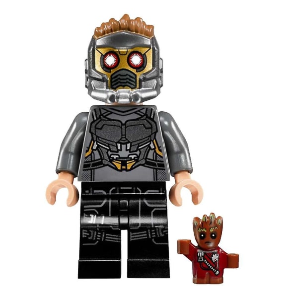Guardians of the Galaxy Star Hero Minifigures Leke Sett: 8 PCS Samleobjekt Anime Wars Hero Mini Figur Yondu Drax Byggesett [HK]