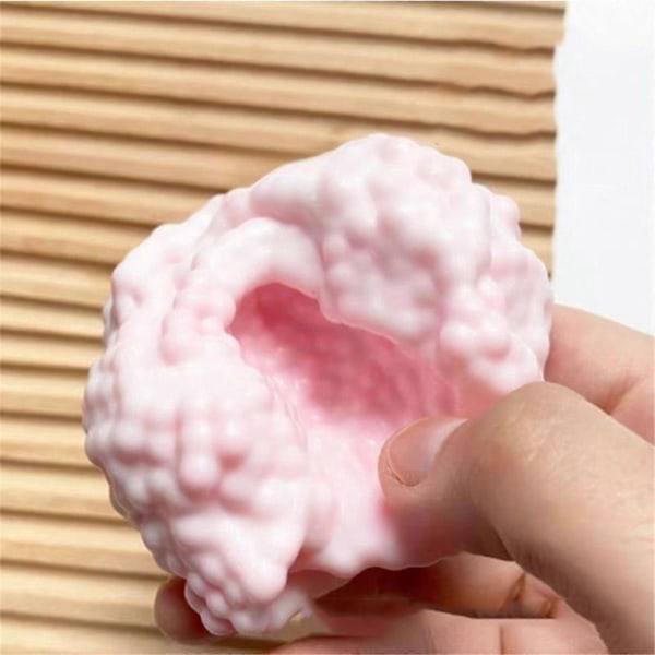 2024 Ny Vakuum Drue Stressbold Farverige Perler Formbar Stressbold Legetøj Til Voksne Bolde Stressbold Legetøj Med Lyd Stress Relief Bold[HK] Pink