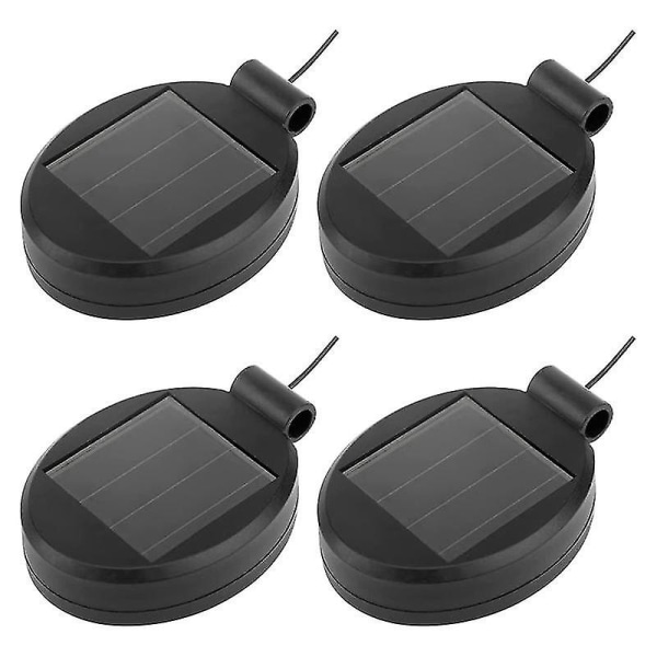 4-pack Solcellslampor Ersättningsöverdel Panel, Solpanel Lykta Lock Glödlampa Tillbehör [hk]