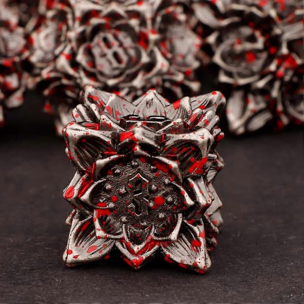 7 stk. polyedriske metallterninger for rollespill, Dungeons & Dragons, rollespillterningsett, DND metall flersidige terninger [HK]